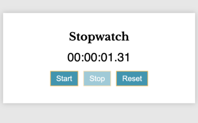 JS WP Plugin #7 – Stopwatch